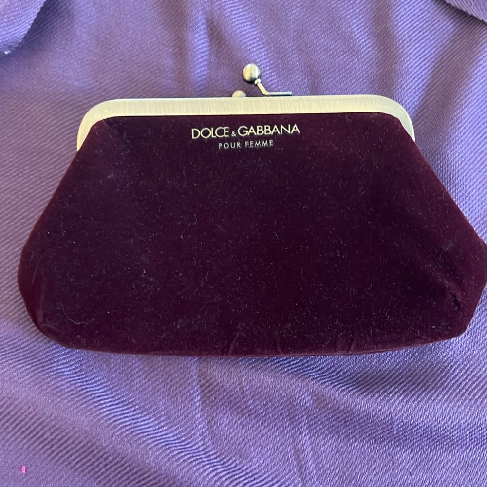 Dolce & Gabbana Women's Red Velvet Coin Purse